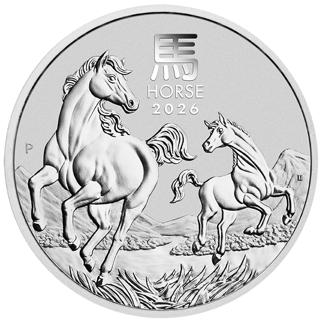 Stříbrná mince Rok koně 2026 5 Oz