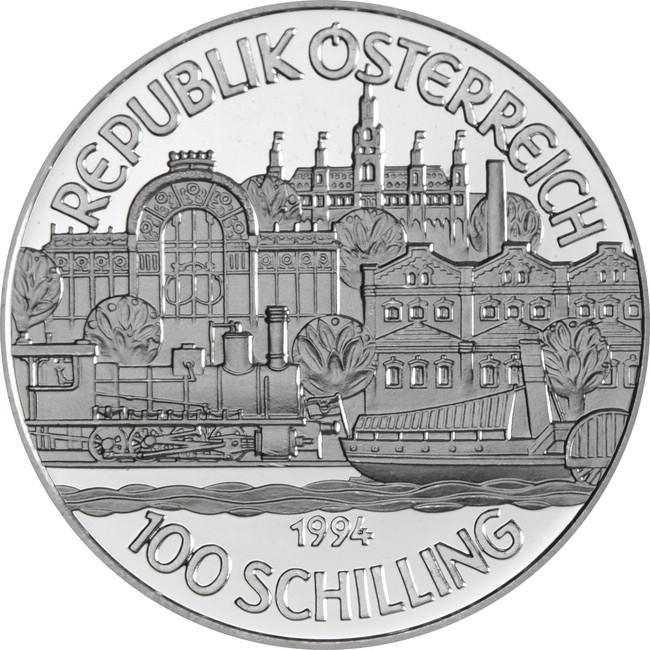 Stříbrná mince 100 Schilling II.