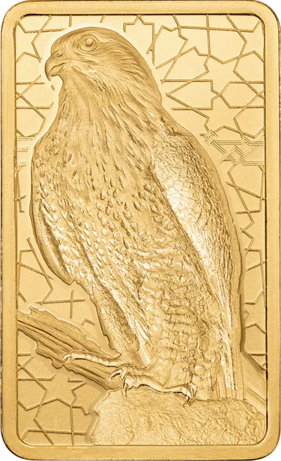 Zlatý slitek PAMP - Arabian Falcon s rámečkem, 5 g 