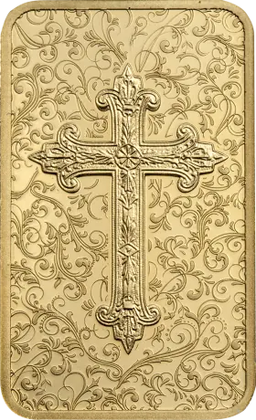 Zlatý slitek PAMP Křesťanský kříž, 5&nbsp;g