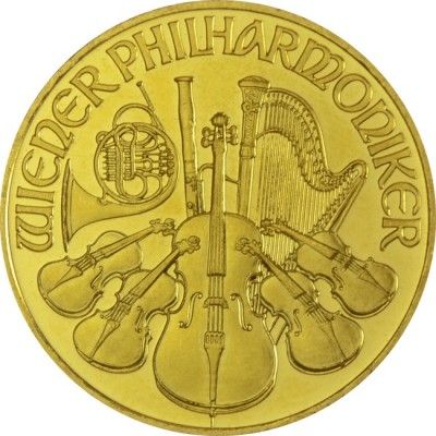Zlatá mince Vídeňští filharmonici 1/2 Oz - Šilinková ražba