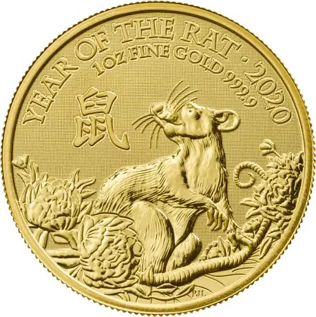 Zlatá mince Lunární série - Rok Krysy 2020, 1&nbsp;oz