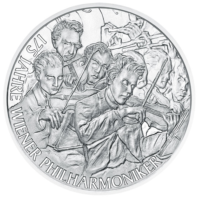 175&nbsp;let Vídeňské filharmonie 2017, stříbrná mince 