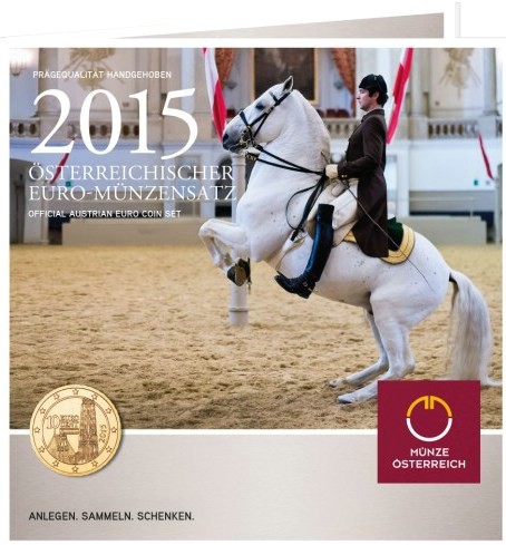 Oficiální sada rakouských mincí 2015&nbsp;- Španělská jezdecká škola