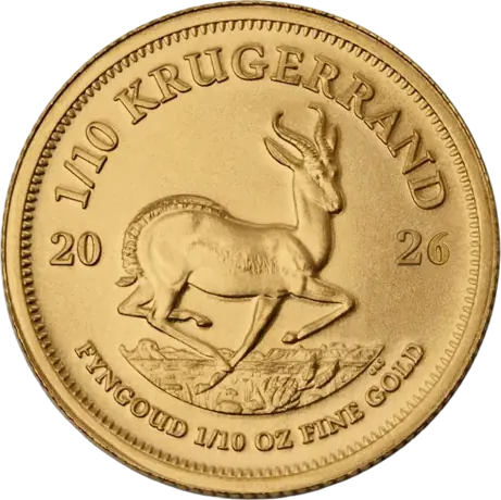 Zlatá mince Krugerrand 2026, 1/10&nbsp;oz