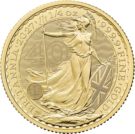 Zlatá mince Britannia Charles III 2027, 1/4&nbsp;oz