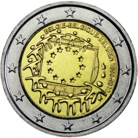 2 Euro CuNi 30 let evropské vlajky UN