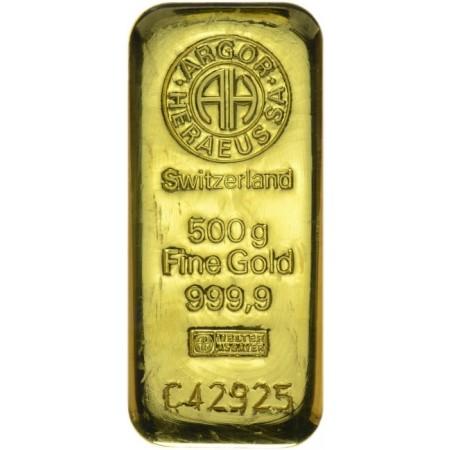 Gold bar Argor Heraeus 500 g