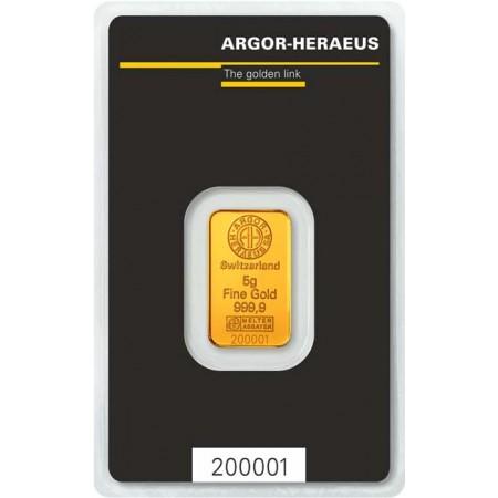 Gold bar Argor Heraeus 5 g