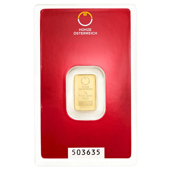 Austrian Mint Gold bar  2 g