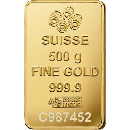 Gold bar PAMP Fortuna 500 g (embossed)