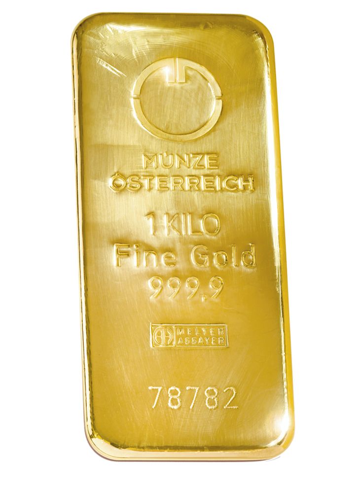 Zlatý slitek Münze Österreich 1000 g