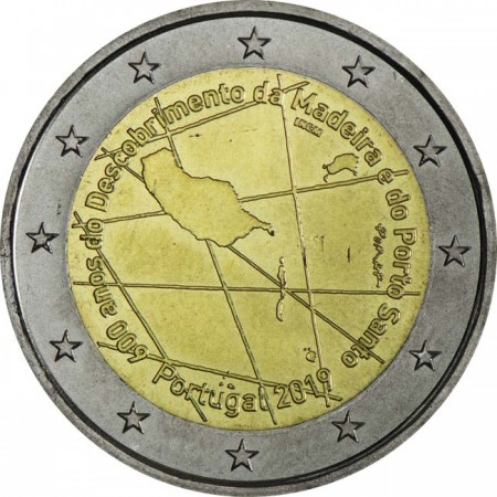 2 Euro CuNi Objev Madeiry