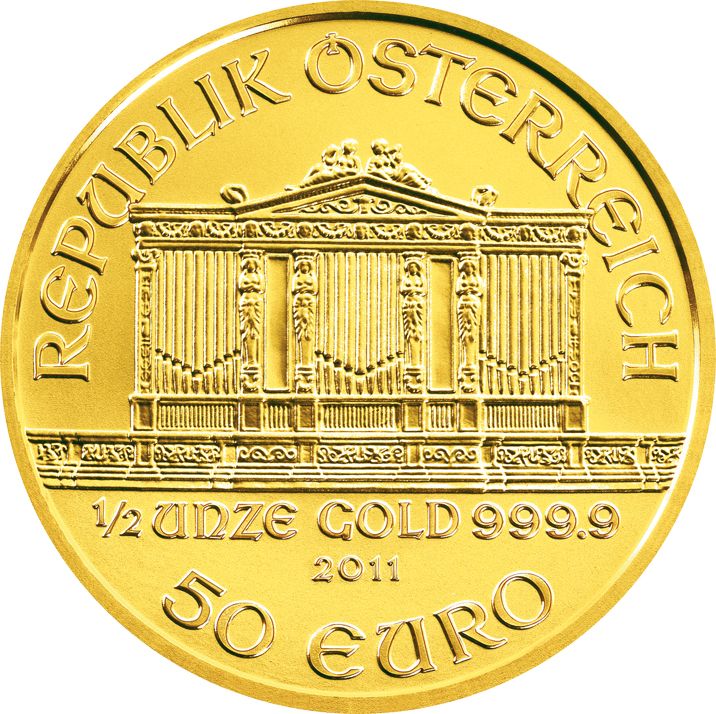 Zlatá mince Vídeňští filharmonici 1/2 Oz - 2023