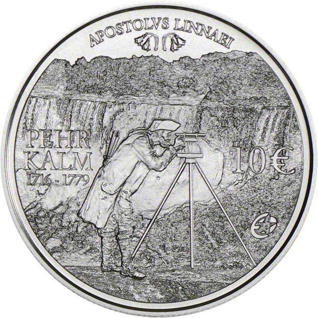 10 Euro Stříbrná mince Pehr Kalm - finský Europastern 2011 vydání OSN