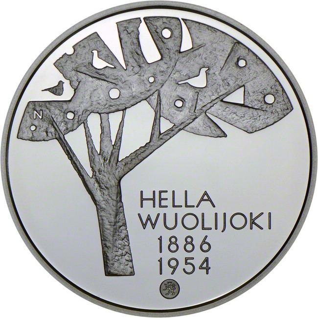 Spisovatelka Hella Wuolijoki, stříbrná mince