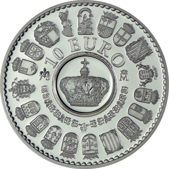 10 Euro Stříbrná mince 75. narozeniny krále Juana Carlose I. PP